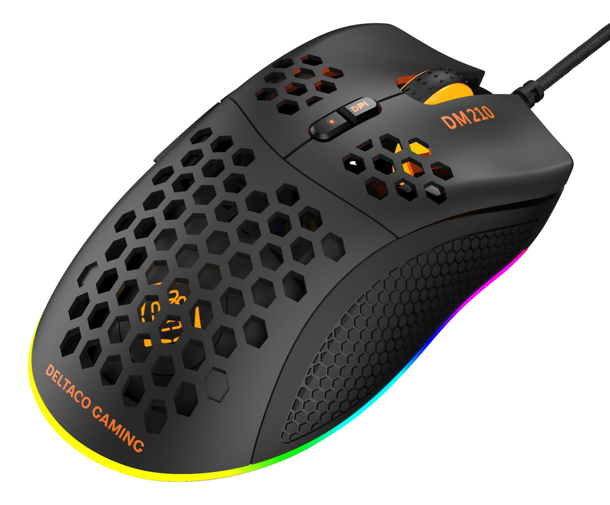 Deltaco Dm210 Ratón Juego Mano Derecha Usb Tipo A 6400 Dpi
