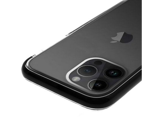 Funda  Apple Iphone 14 Pro  Akashi Color Transparente Con Borde Negro