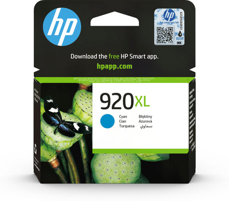 EAN 0884420649274 - HP 920XL High Yield Cyan Original Ink Cartridge cartucho de tinta 1 pieza(s) Alto rendimiento (XL) imagen 1