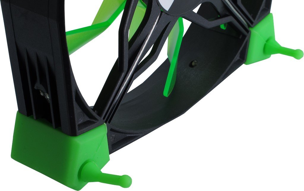 Inter-Tech Cobanitrox N-120-Gr Carcasa Del Ordenador Ventilador 12 Cm Negro, Verde Negro/Verde, Ventilador, 12 Cm, 1200 Rpm, 19 Db, 90 Cfm, 152,91 M³/H