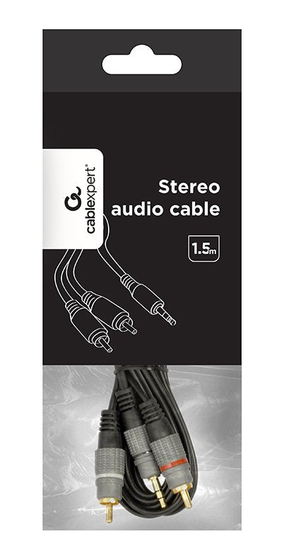 Cable Audio 3.5mm To 2rca 1.5m/Gold Cca-352-1.5m Gembird