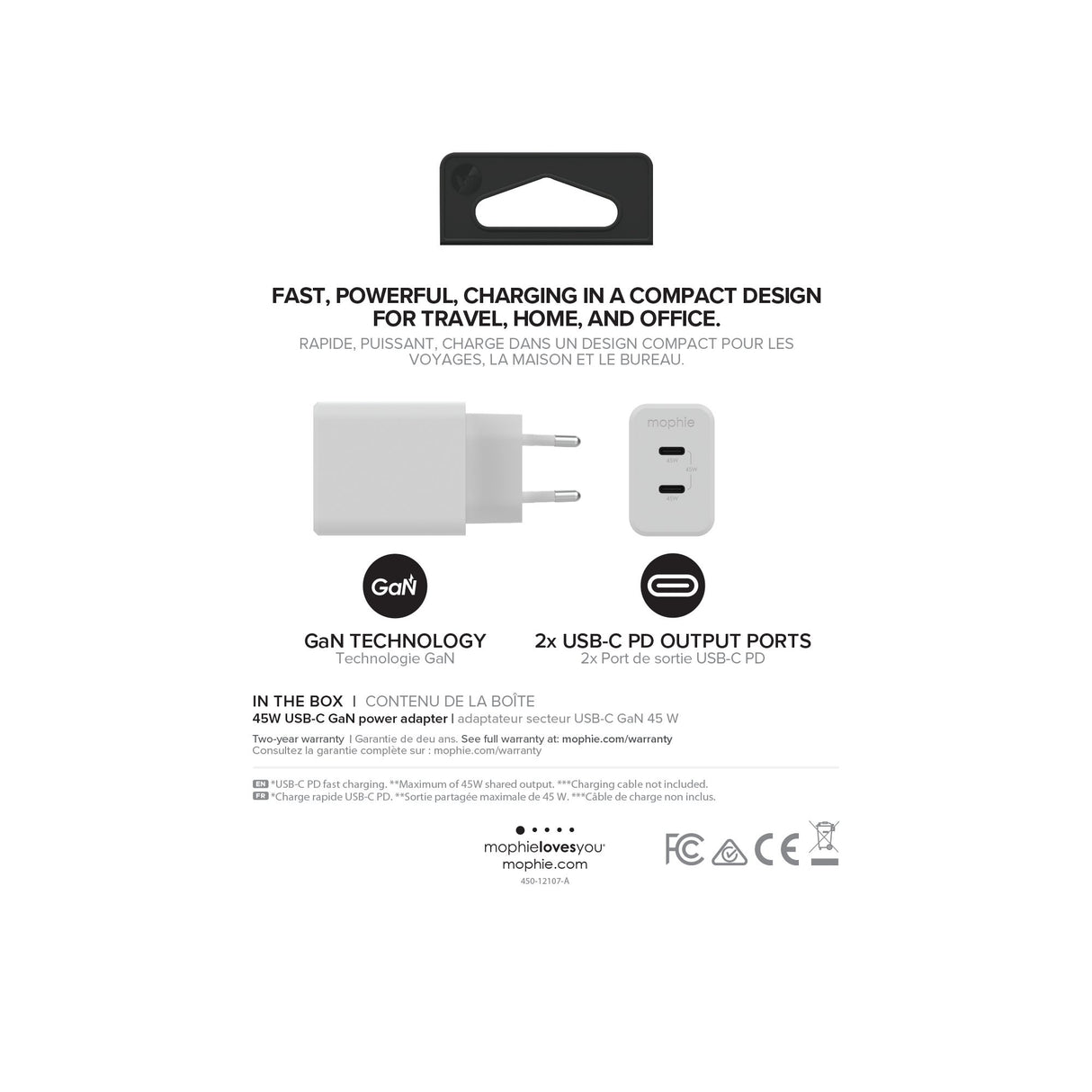 EAN 840056158214 - mophie 409909299 cargador de dispositivo móvil Portátil, Smartphone, Tableta Blanco Corriente alterna Carg imagen 4