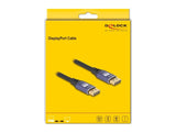 Delock 80600 Cable Displayport 8k 60 Hz 1 M Metal Lila