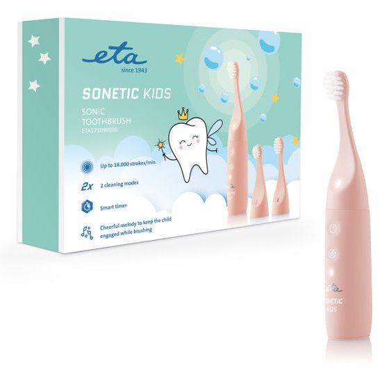 Eta171090000 Sonetic Kids Children'S Sonic Toothbrush, Timer, Pink