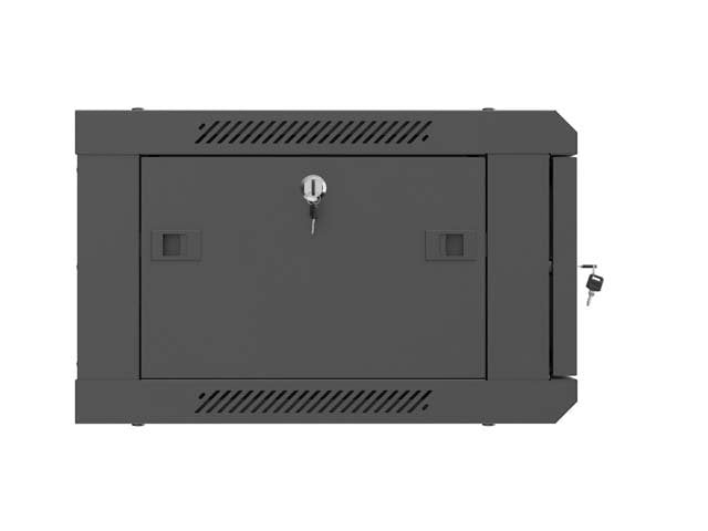Lanberg Rack Cabinet 19in Wall-Mount 4u 600x450 Flat Pack With Metal Door Black