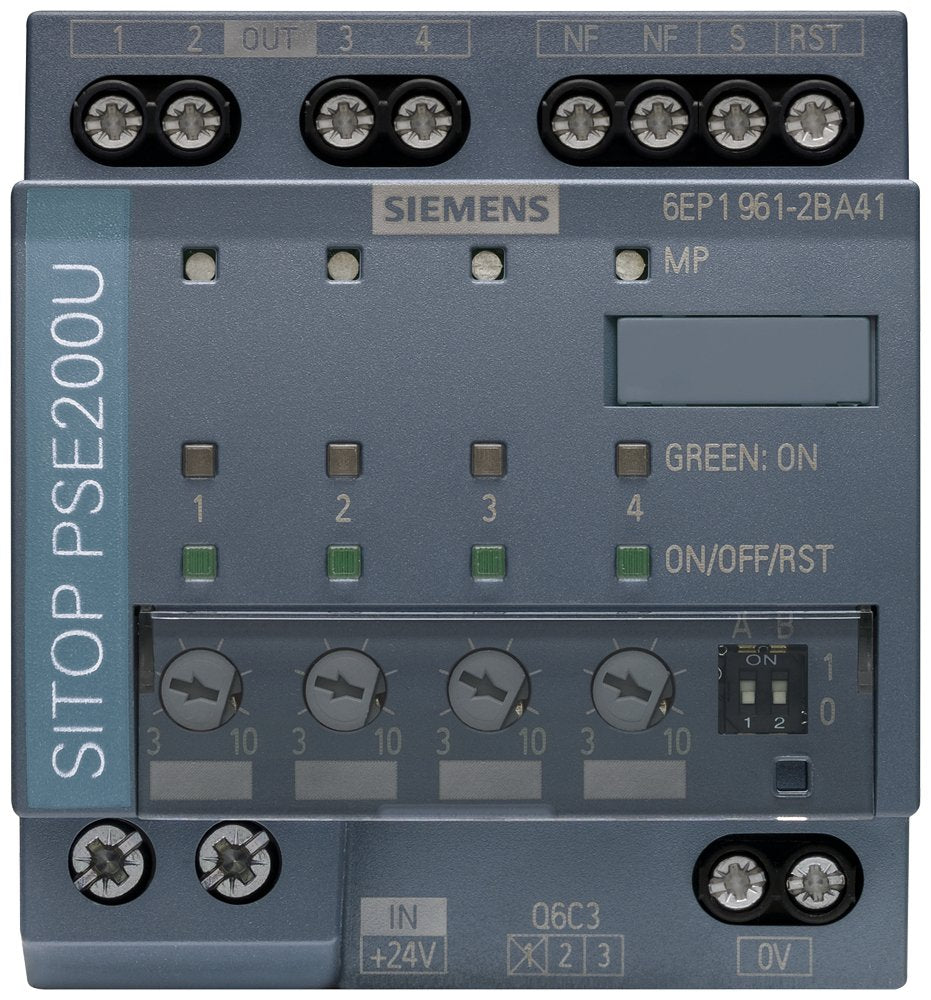 Siemens 6ep19612ba41 Sitop Pse200u 10a Selektivittsmodul 4-Kanalig Eing. 24vdc