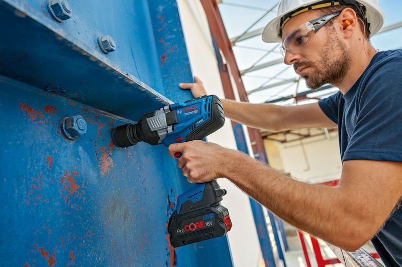 Atornillador De Impacto Bosch Professional  A Batería Biturbo Gds 18v-1600 Hc Professional Solo, 18volt Azul/Negro, Sin Batería Ni Cargador, 3/4" 06019m1000