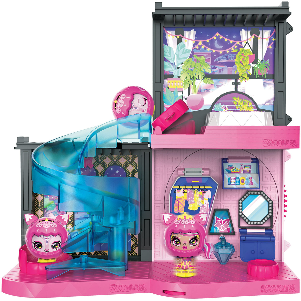 Spin Master Zoobles Transformable Magical Mansion Y Z-Girl Exclusivo Juego Coleccionable Playset 6061366