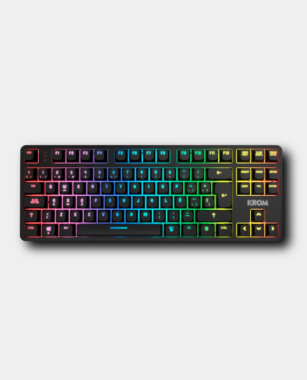 EAN 8436587975165 - Krom NXKROMKERNELPROSP teclado Juego USB + RF Wireless + Bluetooth QWERTY Español Negro, Blanco imagen 1