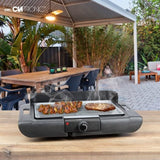 Parrilla De Mesa Clatronic Barbacoa Bq 3507, Parrilla Eléctrica (Negro, 2.000 Vatios)