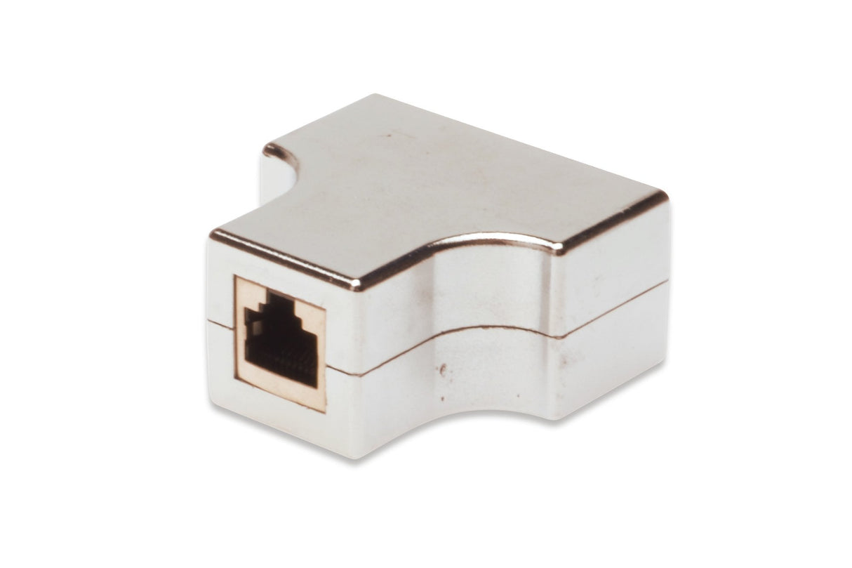 Cat 5e Modular Coupler, Shielded 1:1 Connection 2x Rj45 To 1x Rj45, Threefold Coupler