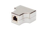 Cat 5e Modular Coupler, Shielded 1:1 Connection 2x Rj45 To 1x Rj45, Threefold Coupler