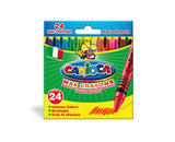 Carioca Pack De 24 Ceras Pastel - Colores Brillantes - Lavables - Cuerpo De Ø 8mm - Varios