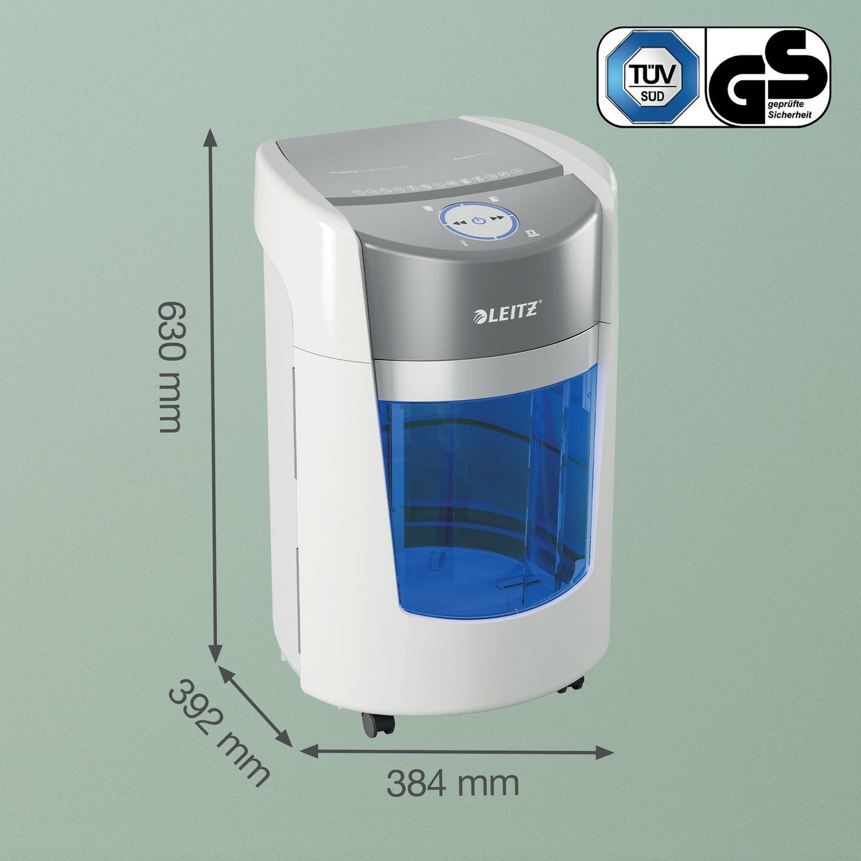 Leitz Iq Optimax Small Office 350 Triturador De Papel Microcorte 58 Db 22,3 Cm Gris, Blanco