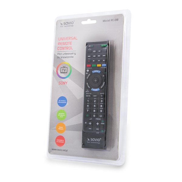 Savio Rc-08 Universal Control Remoto  / Replacement For Sony Tv