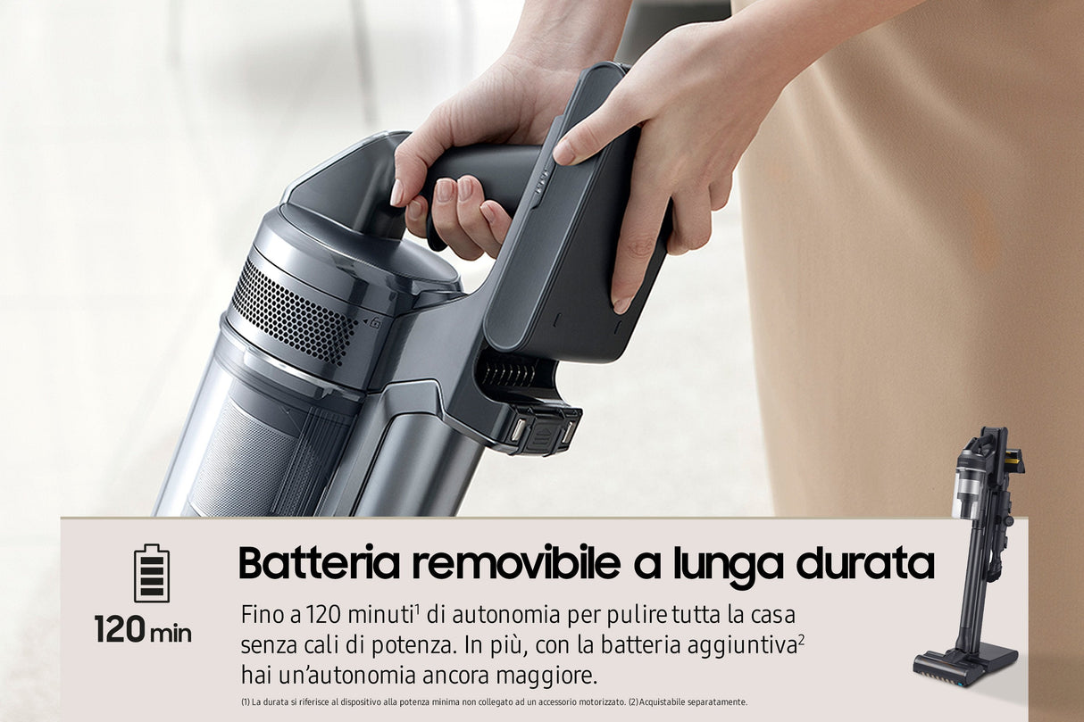 Aspiradora  Samsung Vs20c9554tk Escoba Batería Secar Ciclónico Sin Bolsa 0,8 L 580 W Negro