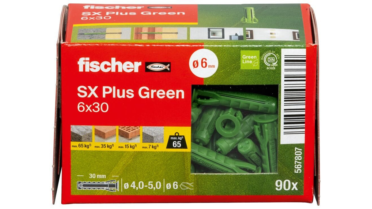 Fischer Dübel Sx Plus Green 6x30