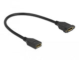 Delock Displayport 1.2 Cable Hembra A Hembra Para Instalación 4k 60 Hz 30 Cm