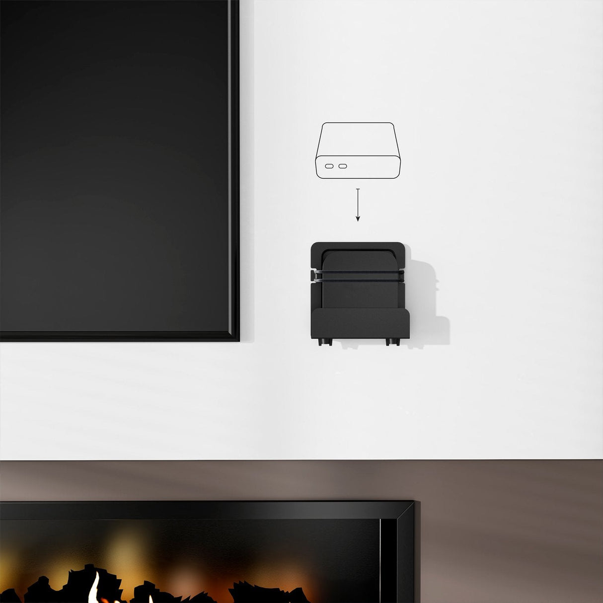 Aisens Soporte Universal De Pared Para Mini Pc, Router, Negro