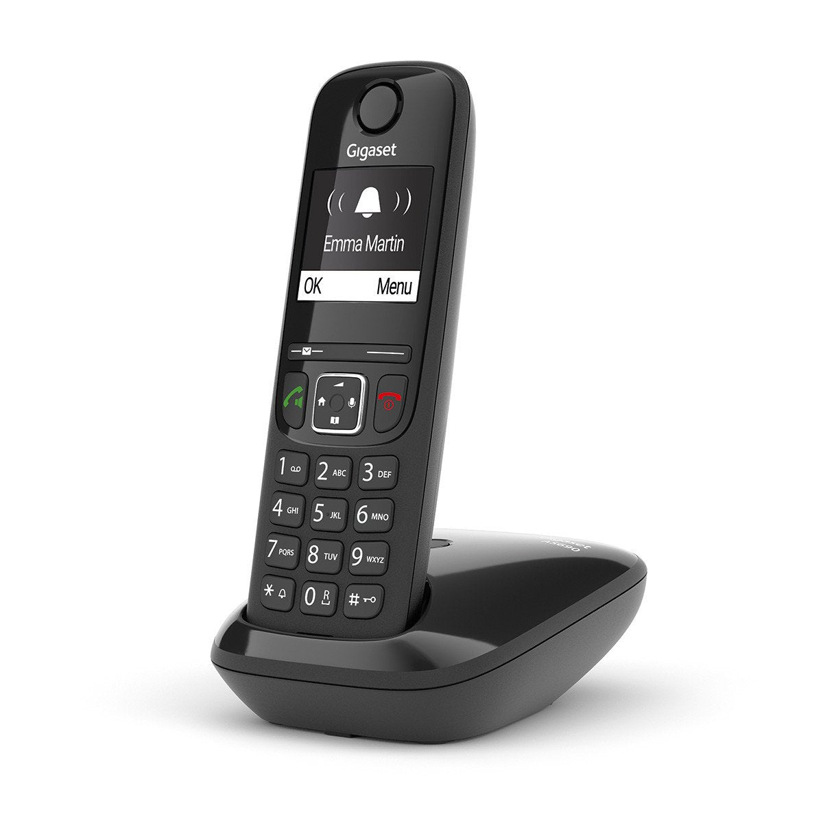 Gigaset As690 Teléfono Dect/Analógico Identificador De Llamadas Negro