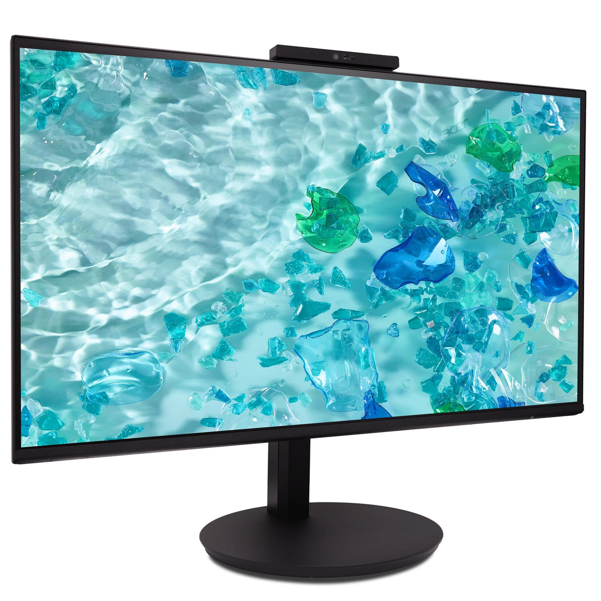 Monitor Acer  23.8'' Fhd Zeroframe Ips 120hz 16:9 1ms(Vrb) 250nits Vga Hdmi Dp Mm Audio In Out Adj.Webcam 5m Mic Array Adaptivesync Eu Negro H.C