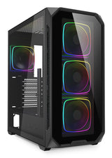 Caja Pc Sharkoon Ak5g Rgb, Negra, Vidrio Templado X 2 4044951041831