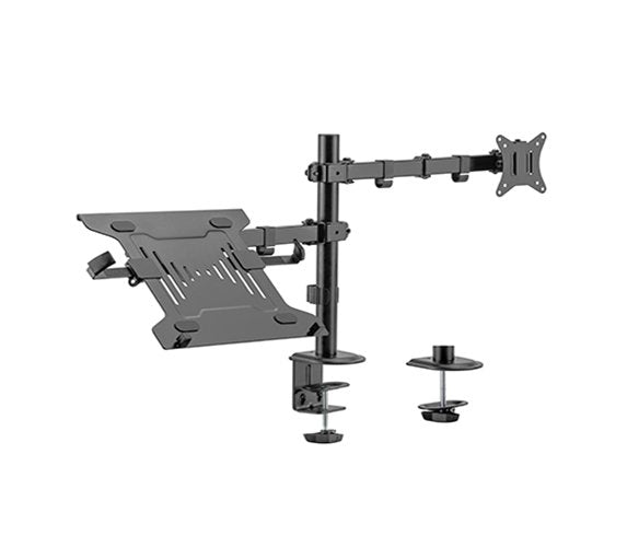 Gembird Ma-Da-03 Adjustable Desk Mount With Monitor Arm And Portátil Tray