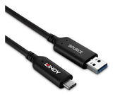 Cable Lindy 43395 Usb 3.2 Gen 1 (3.1 Gen 1) 10 M Usb A Usb C Negro