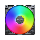 Ventilador 120x120 Montech Gf120 Pwm Black Pack 3 + Hub
