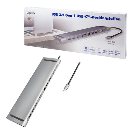 EAN 4052792062847 - LogiLink UA0373 base para portátil y replicador de puertos Alámbrico USB 3.2 Gen 1 (3.1 Gen 1) Type-C Alu imagen 10