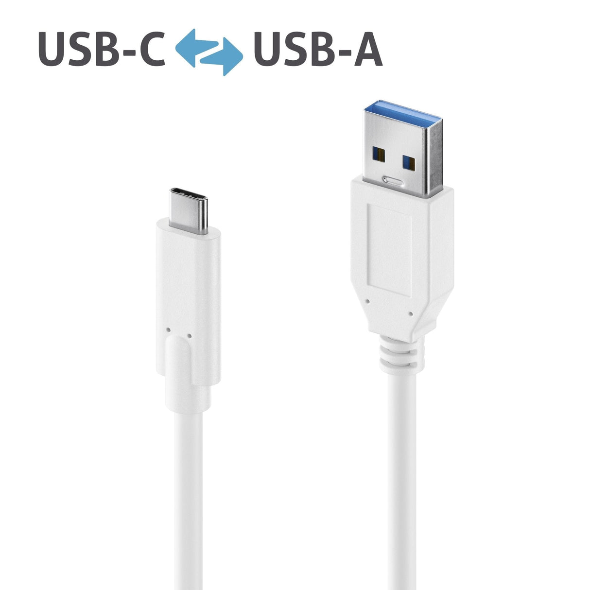 Cable Purelink Usb-C A Usb-A - 3.1 Gen 2, 3a, 10g - Iseries - Blanco - 1,00 M