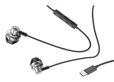 Auriculares Boton Micro Cool Stereo Tipo-C Silver