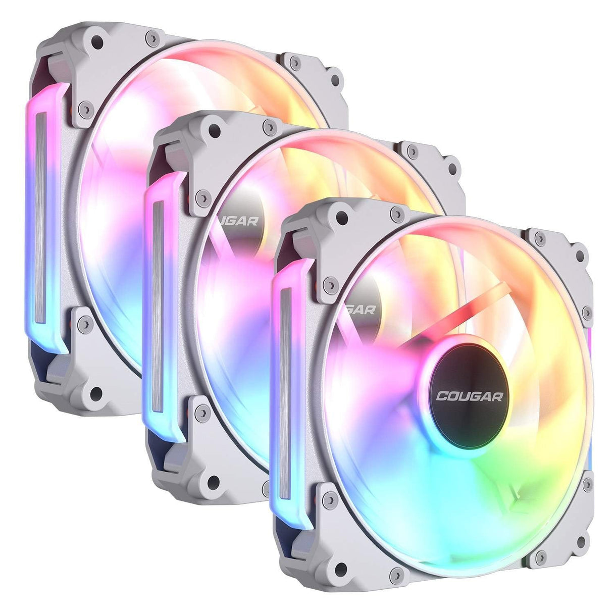 Ventilador Pc Cougar Apolar 120argb,Reverse Blade,Blanco 3er-