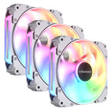 Ventilador Pc Cougar Apolar 120argb,Reverse Blade,Blanco 3er-