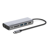 Adaptador Belkin Avc008btsgy  Multipuerto Usb-C A Ethernet, Usb-C, Usb-A, Hdmi, Sd  Color Gris