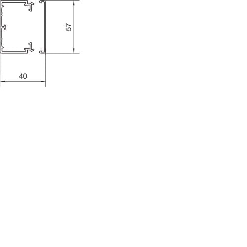 Hager Leitungsfhrungskanal Lf4006007035 ** Pvc Lf 40x60mm Lichtgrau