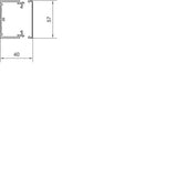 Hager Leitungsfhrungskanal Lf4006007035 ** Pvc Lf 40x60mm Lichtgrau