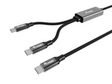 Equip Cable Usb-C4.0->C Y-Cable Pd140w M M 1.50m Negro