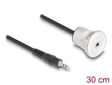 Delock Klinke 3,5 Mm 3 Pin Einbaubuchse Mit Cablepeitsche Stecker 30 Cm Aluminium