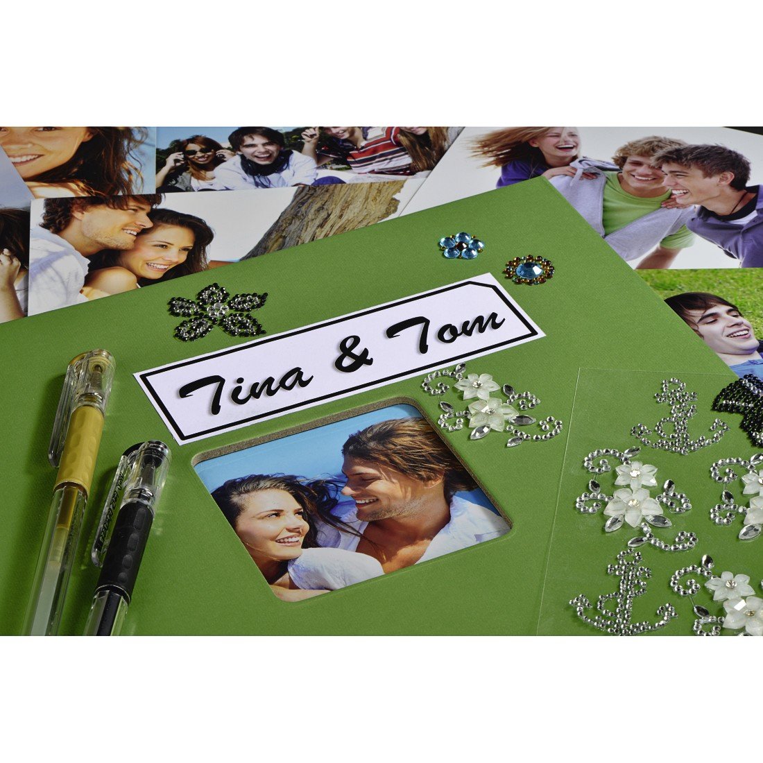 Hama Fine Art Álbum De Foto Y Protector Verde 300 Hojas 10 X 15, 13 X 18