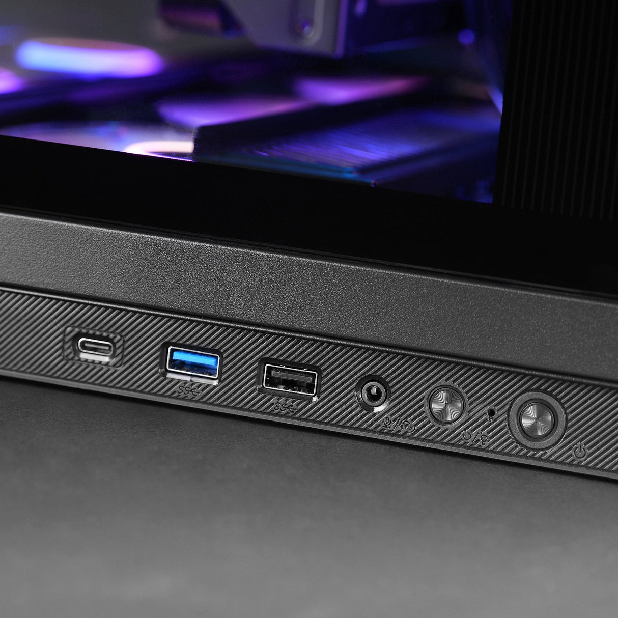 Caja Pc  Atx Mars Gaming Mc-Revpro Pantalla Lcd 4.3" Cristal Templado 4x Ventiladores Argb Black