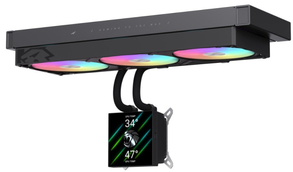 Gamemax  Cpu Liquid Cooler  Glacier 360 Lcd  Black