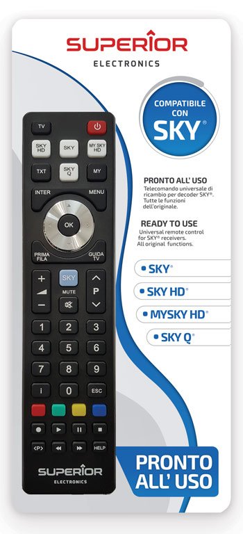 Superior Mando Universal Sky / Sky Hd / Mysky Hd / Sky Q Sh