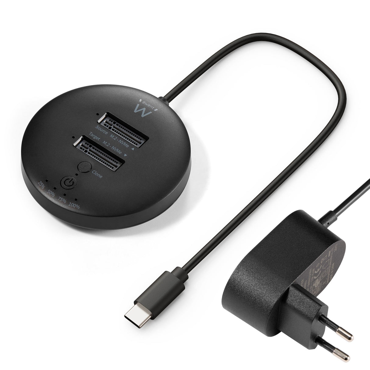 EAN 8052101435139 - Ewent EW7078 base de conexión para disco duro USB 3.2 Gen 1 (3.1 Gen 1) Type-C Negro imagen 1
