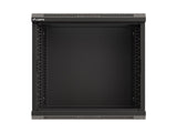 Armario Lanberg Mural Rack 19" 9u 540x350 Flat Pack Negro Puerta Cristal