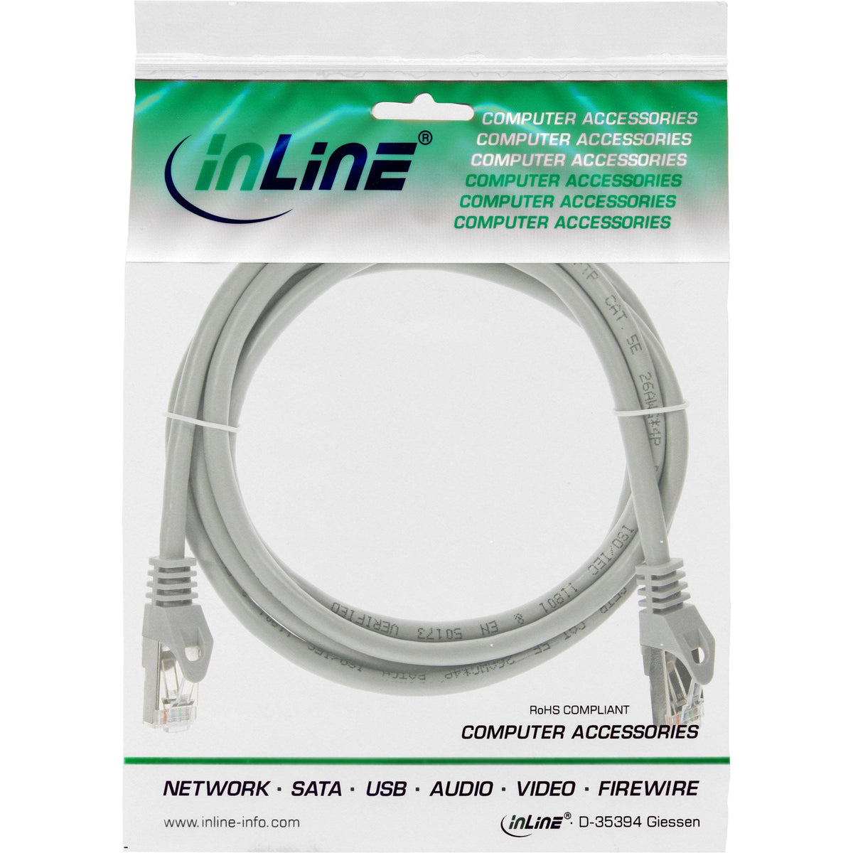 Cable De Red Inline F/Utp Cat.5e Gris 2m
