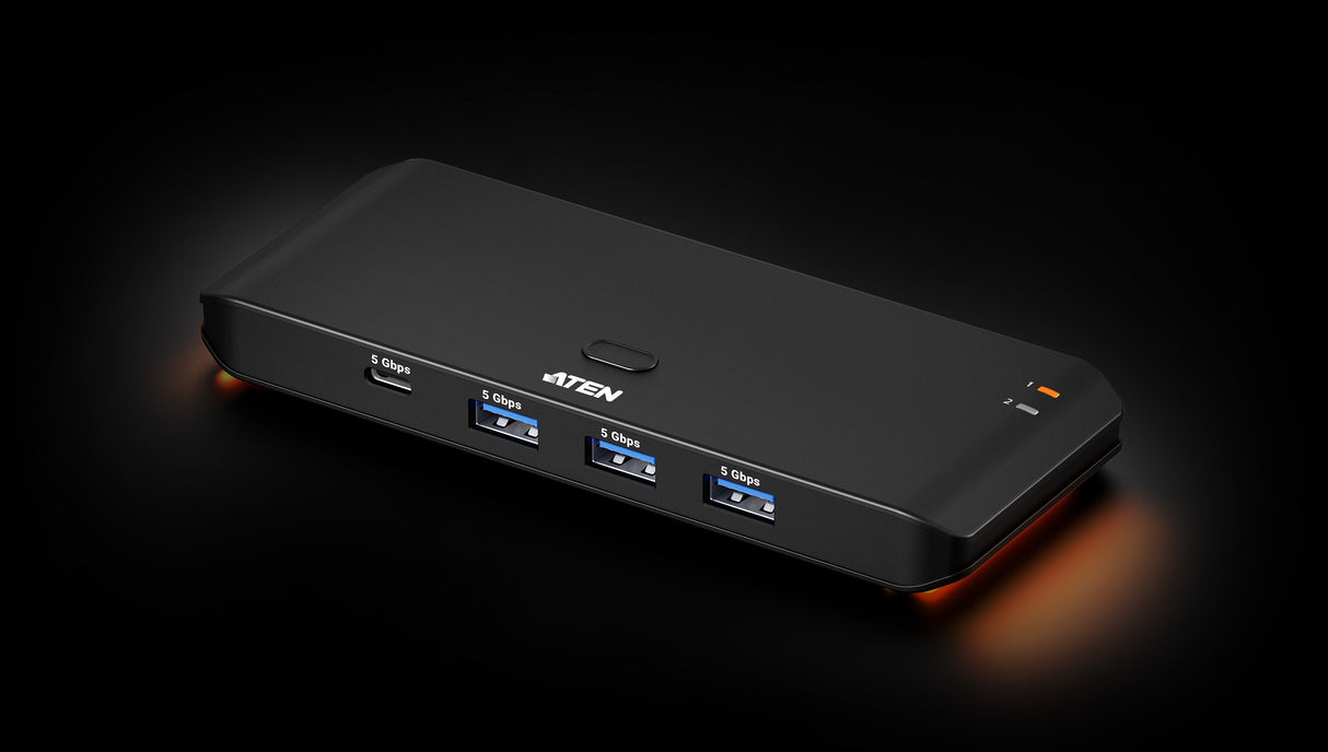 Switch De Periféricos Usb 3.2 De 2 X 4 Puertos Aten Us4322 Essentials