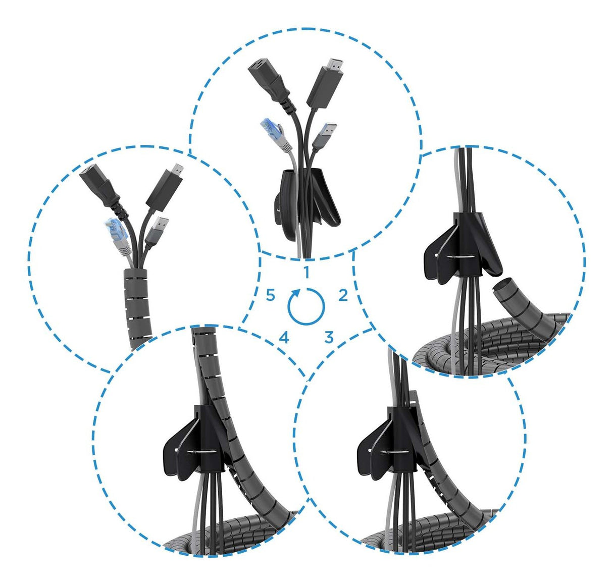 EAN 8435739902127 - AISENS A151-0900 organizador de cables Universal Pasacables 1 pieza(s) imagen 2