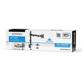 Aisens Soporte De Mesa Eco Giratorio E Inclinable Para Monitor/Tv 9kg (3 Pivotes, 1 Brazo) De 17-32, Negro