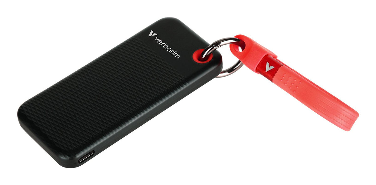 Verbatim Ssd 128gb, Usb 3.2, Tipo-C, Pocket, Negro/Rojo